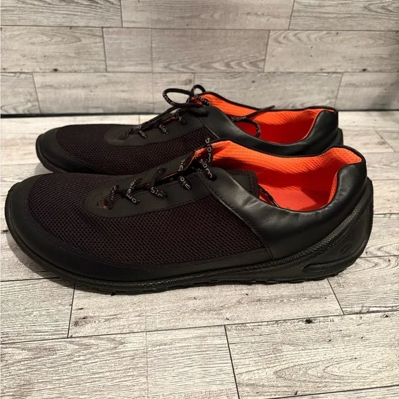 Ecco Black and Orange Men's Shoes - Picture 4 of 6